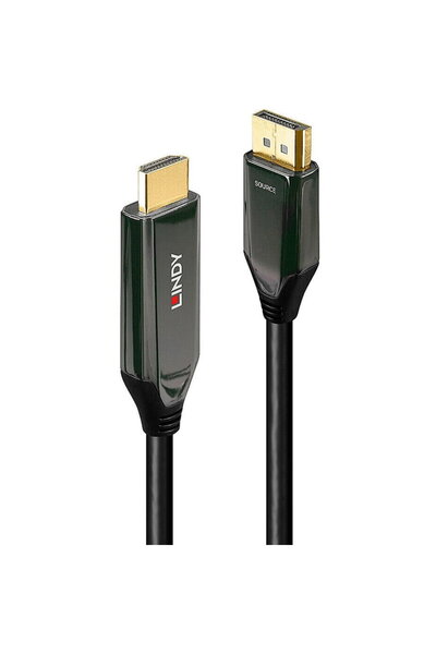 LİNDY Cablu adaptor activ DisplayPort > HDMI 8K60 (negru, 2 metri)