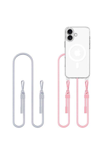 Tech-Protect LANȚ FLEXAIR MAGSAFE PENTRU IPHONE 16 GRI ȘI ROZ