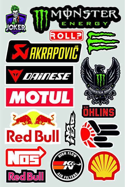 Baskı Babası Oto Motosiklet Grenaj Sticker Etiket Seti Yeni 2026