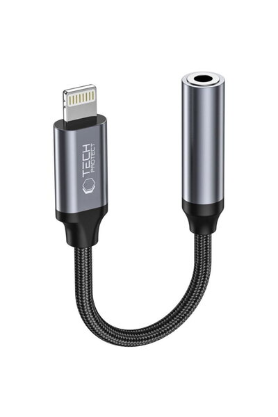 Tech-Protect ADAPTOR ULTRABOOST DE LA LIGHTNING LA MINI JACK DE 3.5 MM NEGRU