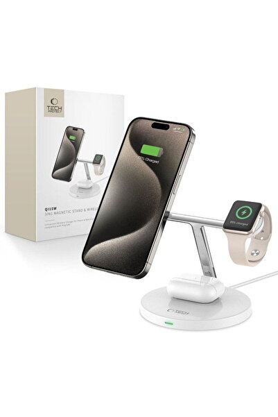 Tech-Protect Cablu USB-C la USB-C inclus, Qi 3-în-1 MagSafe pentru telefon / ...