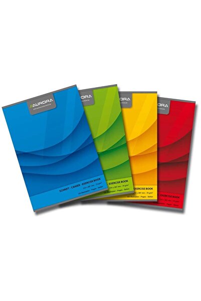 Aurora Caiet A5, 60 file - 70g/mp, liniat stanga, coperta carton color, Offic...