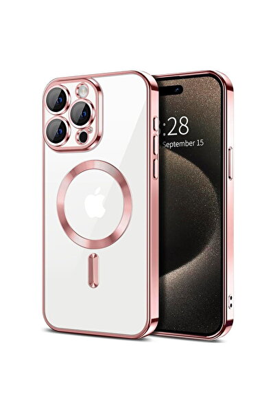 Techsuit Husă pentru iPhone 16 Pro - Luxury Crystal MagSafe - Roz