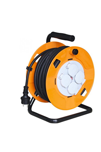 Somogyi Tambur cu talpa metalica, cablu cauciucat 25m, 3x2,5 mm2