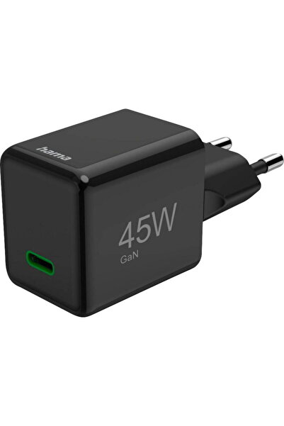 Hama Încărcător rapid, GaN, USB-C, încărcător Super-Mini, PD, 45 W, negru