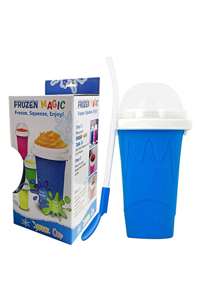 Generic كوب سلاشي سحري مثلج – كوب قابل لإعادة الاستخدام للضغط لتحضير المشروبا...