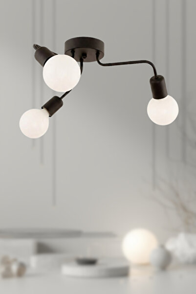 RONİSU AYDINLATMA Urmora 3’lü Cam Küre Modern Avize – Salon & Oturma Odası Av...