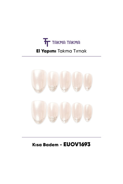 Takma Takma EUOV1693 Kısa Badem 10'lu Tekrar Kullanılabilir El Yapımı Protez ...