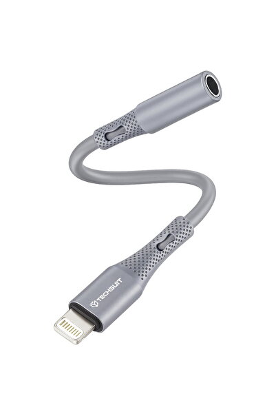 Techsuit Adaptor Jack, Lightning, Hi-Fi - SoundFleX (AC2) - Gray
