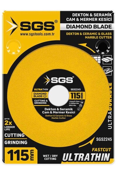 SGS SGS2245 Скло-Dekton-Кераміка-Мармур Точний алмазний різак 115 мм