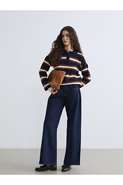 LC Waikiki RMZ GİYİM FARKIYLA بنطلون جينز نسائي واسع الساق