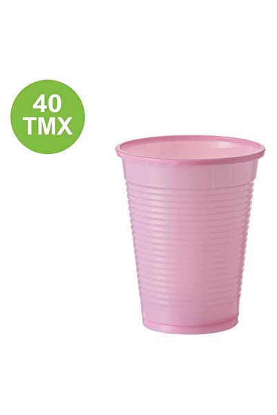 OEM Set 40 de Pahare din Plastic Roz 200ml