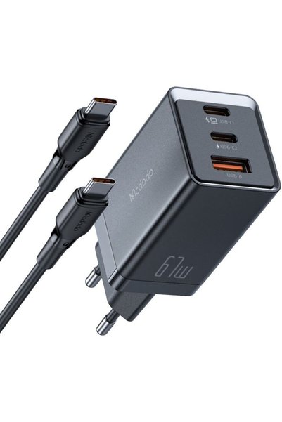 Mcdodo Incarcator Retea GaN5 Mini Pro Fast Charger 67W, Dual Port 2xType-C+ 1...