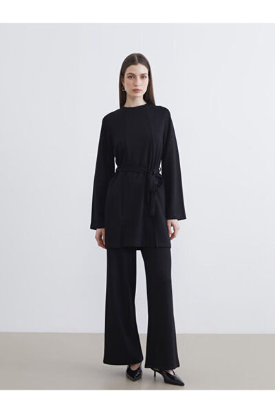 LC Waikiki Rmz Gi̇yi̇m Farkiyla Women's Wide Leg Sweatpants with Waist Drawst...