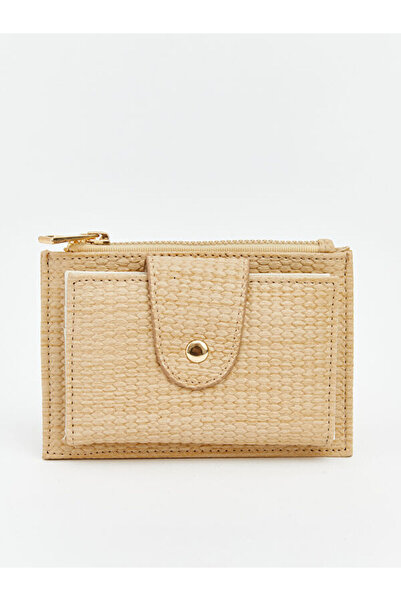LC Waikiki Rmz Gi̇yi̇m Farkiyla Zippered Straw Look Women's Wallet