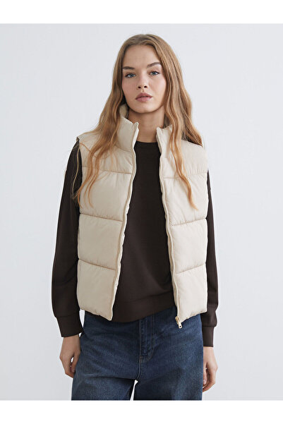 LC Waikiki Peak New Season Stand Collar Women's Puffer Vest