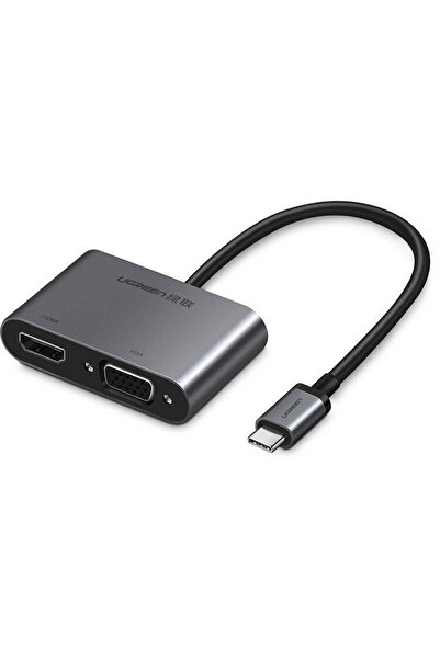 Ugreen USB-C la VGA + HDMI 4K, 25cm (silver)