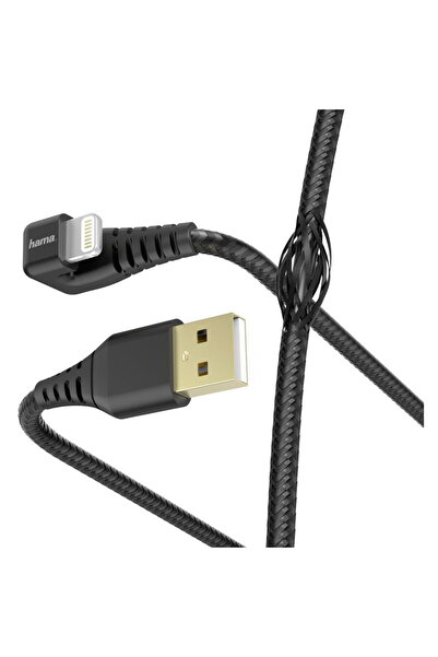Hama 00187221 Gamer Charging/Data Cable, USB-A - Lightning 1.5m, Black