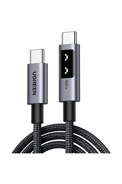Ugreen USB-C към USB-C кабел за данни, 5A, 100W, 2m - L509 (35512) - Космичес...