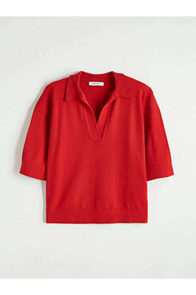 LC Waikiki Rmz Gi̇yi̇m Farkiyla Devrik Roba Loose Fit Women's Knitwear Sweater