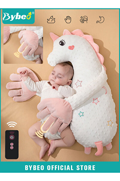 BYBEO دمية مهدئة لنوم الطفل مع راحة يد مهدئة أوتوماتيكية، وسادة تربيت لحديثي ...
