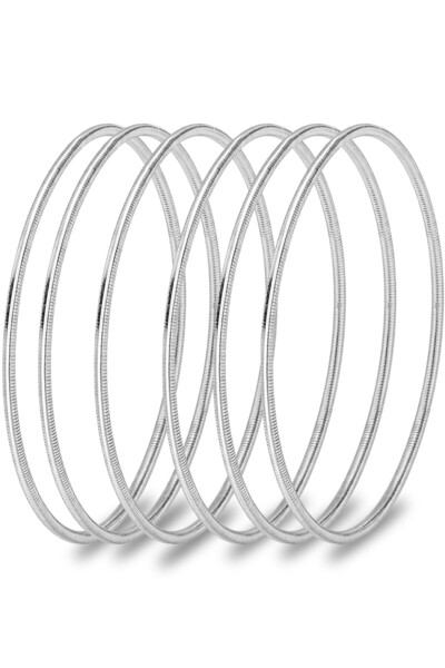 Söğütlü Silver 925 Ayar Gümüş Bilezik 6 ADET Altın Kaplama Ajda Model Bilezik...