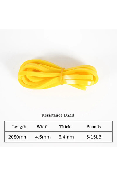 Choice حزام مقاومة مطاطي أصفر شديد التحمل (5-15 رطل) مصنوع من اللاتكس، يساعد ...