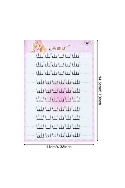 Choice رموش صناعية كورية بستة صفوف، رموش أنمي على شكل مخلب قطة، رموش عنقودية ...