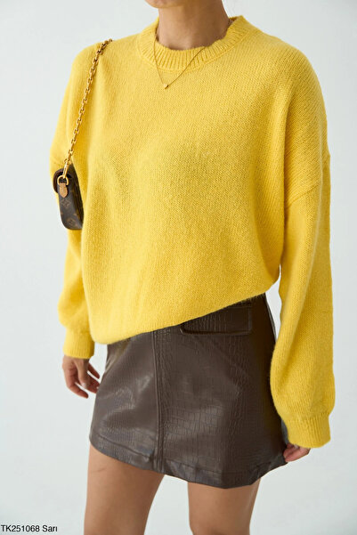 cemo Bisiklet Yaka Oversize Triko Kazak