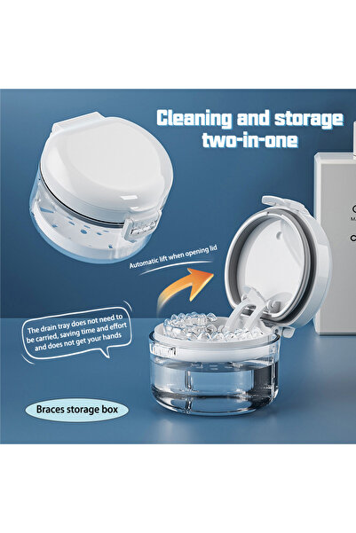 Choice علبة تثبيت تقويم الأسنان الشفاف، علبة تخزين التقويم، نقع الأسنان الشفا...