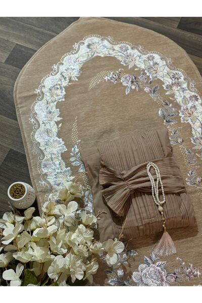 Generic طقم سجادة صلاة مع شرشف