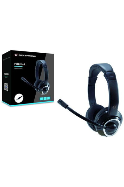CONCEPTRONIC Căști Klinke, 2m, Negru