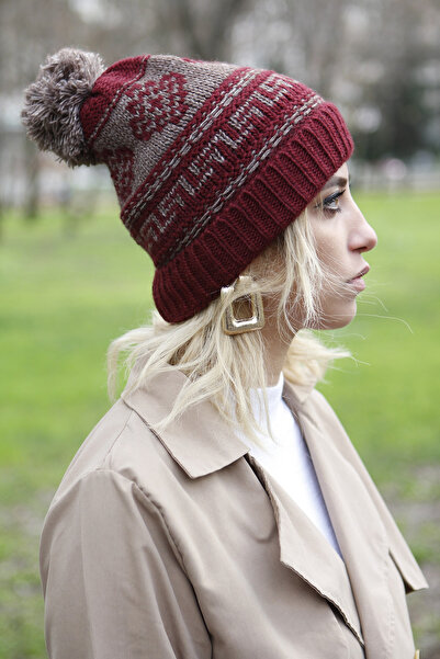 Bay Şapkacı - Women's Bordo Bere 6914