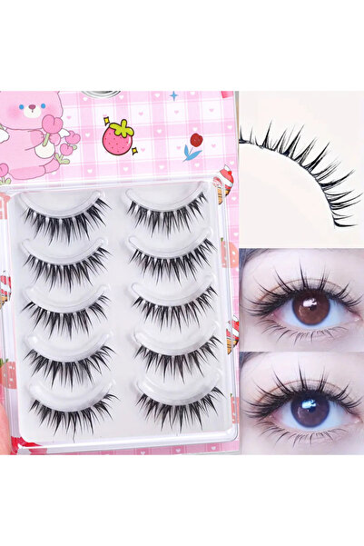 Choice 15mm C Black & Silver 5 pairs of wet comic eyelashes, cat eyes and nat...