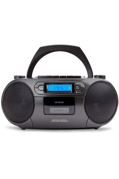 Aiwa BBTC-550 Boombox, Bluetooth, CD, Cassette, Black