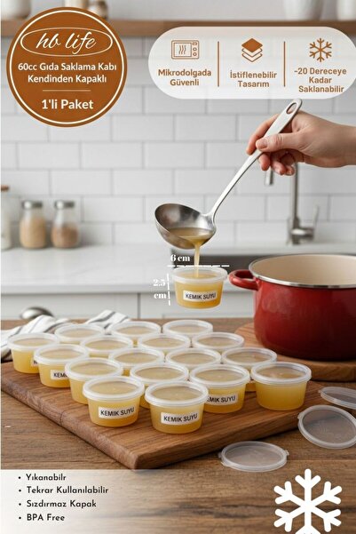 HB LİFE 1 Adet Sızdırmaz 60cc Sosluk Saklama Kabı - Isıya Dayanıklı Bebek Ek ...