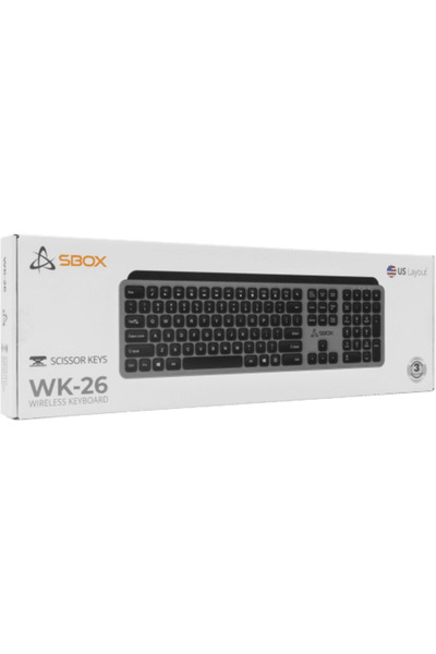 SBOX KEYBOARD WK-26 US WIRELESS