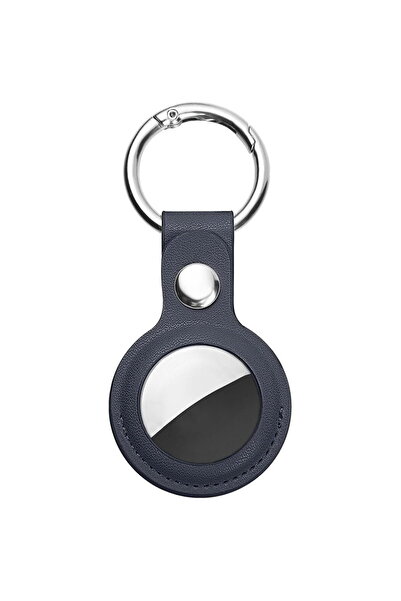 Techsuit Husă pentru AirTag - Suport securizat din piele (SLH1) - Albastră