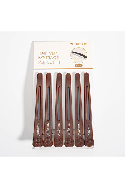 Choice dark coffee 6pcs WANMEI Salon Alligator Hair Clips Traceless Hairdress...