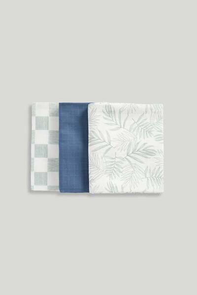MOTHERCARE 3 Pack Muslin Blankets