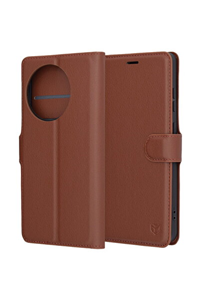 Techsuit Husa pentru OnePlus 13R - Leather Folio - Brown