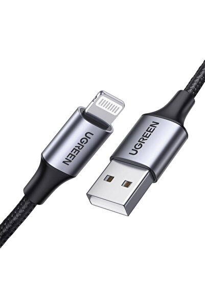 Ugreen Cable Lightning to USB 2.4A US199, 1m (Black)