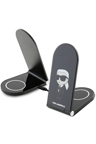 Karl Lagerfeld MagSafe pliabil 2in1 15W Negru
