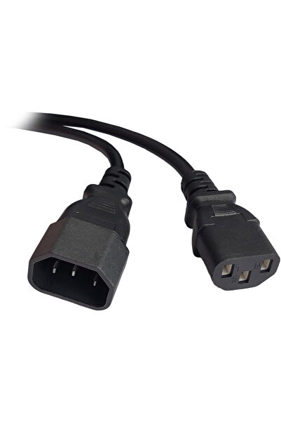 Spacer Power extension cord, 1.8m, C14 input, C13 output, 6A, black, "SPPW-C1...