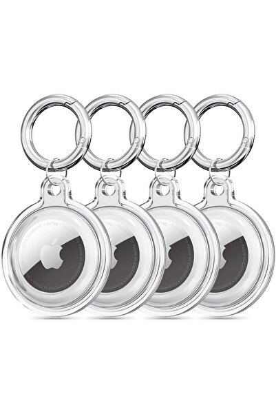 Techsuit Husa Apple AirTag (set 4) - Suport Silicon (CT15) - Transparent