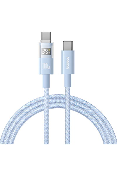 Baseus Cablu de Date cu Afisaj Digital, Type-C la Type-C, 100W, 1m - Display ...