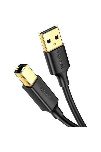 Ugreen US135 USB 2.0 (T) la USB 2.0 Type-B (T), 1.5m, conectori auriti, negru