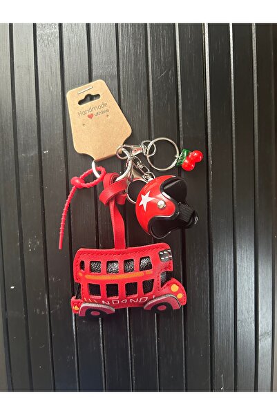 OEM سلسلة مفاتيح بتصميم حافلة لندن، إكسسوار حقيبة يد أنيق