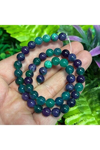 TAŞ UZMANI حجر كوارتز ملون من اليشم الأرجواني 8 ملم