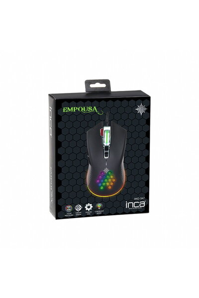 cian technology INCA Gaming IMG-347,7200dpi, 8 Taste, USB,Negru